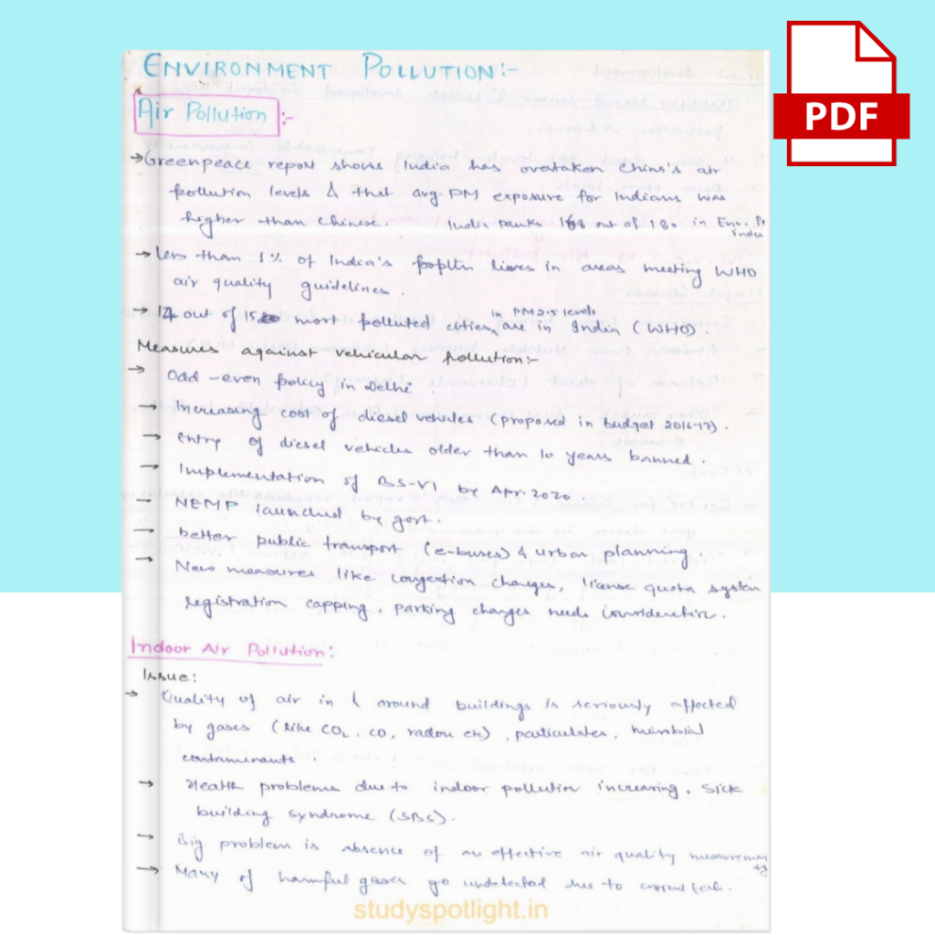 Environmental Pollution notes