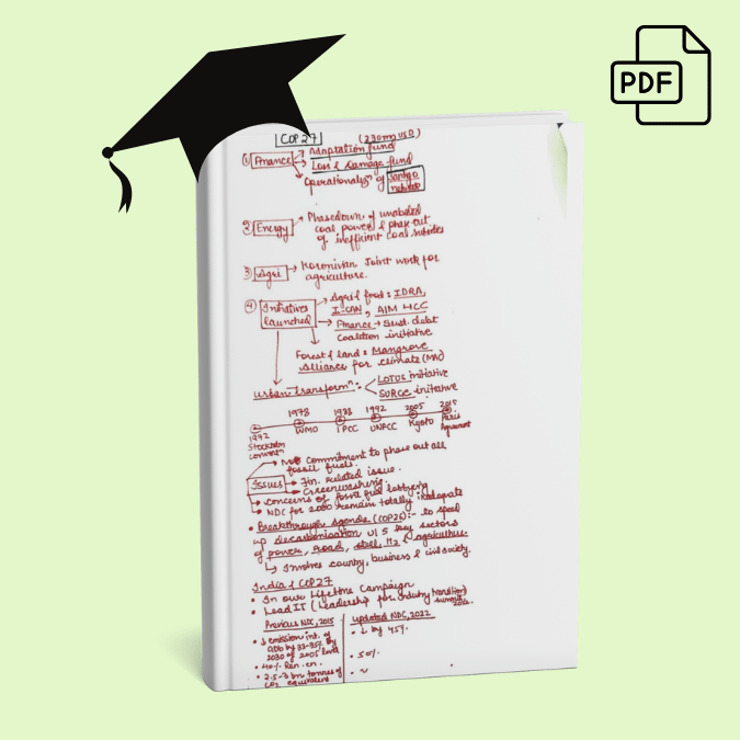 Manisha Janghu - AIR 266 UPSC CSE 2023 - Environment Notes