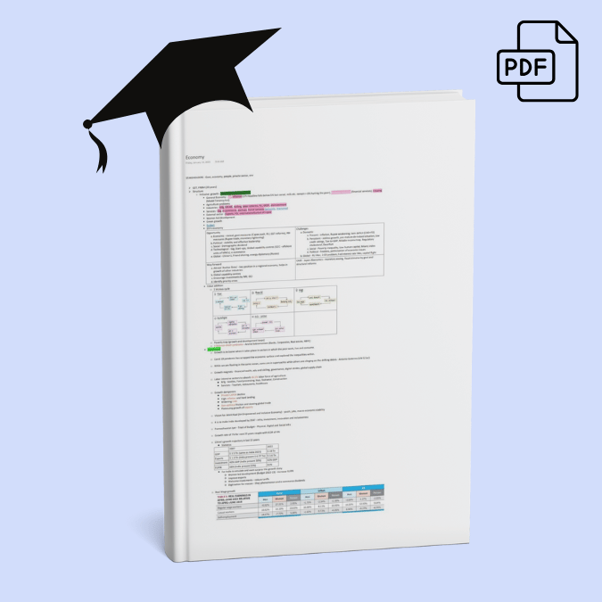 Pururaj Singh Solanki - AIR 21 UPSC CSE 2023 - Economy Notes 1